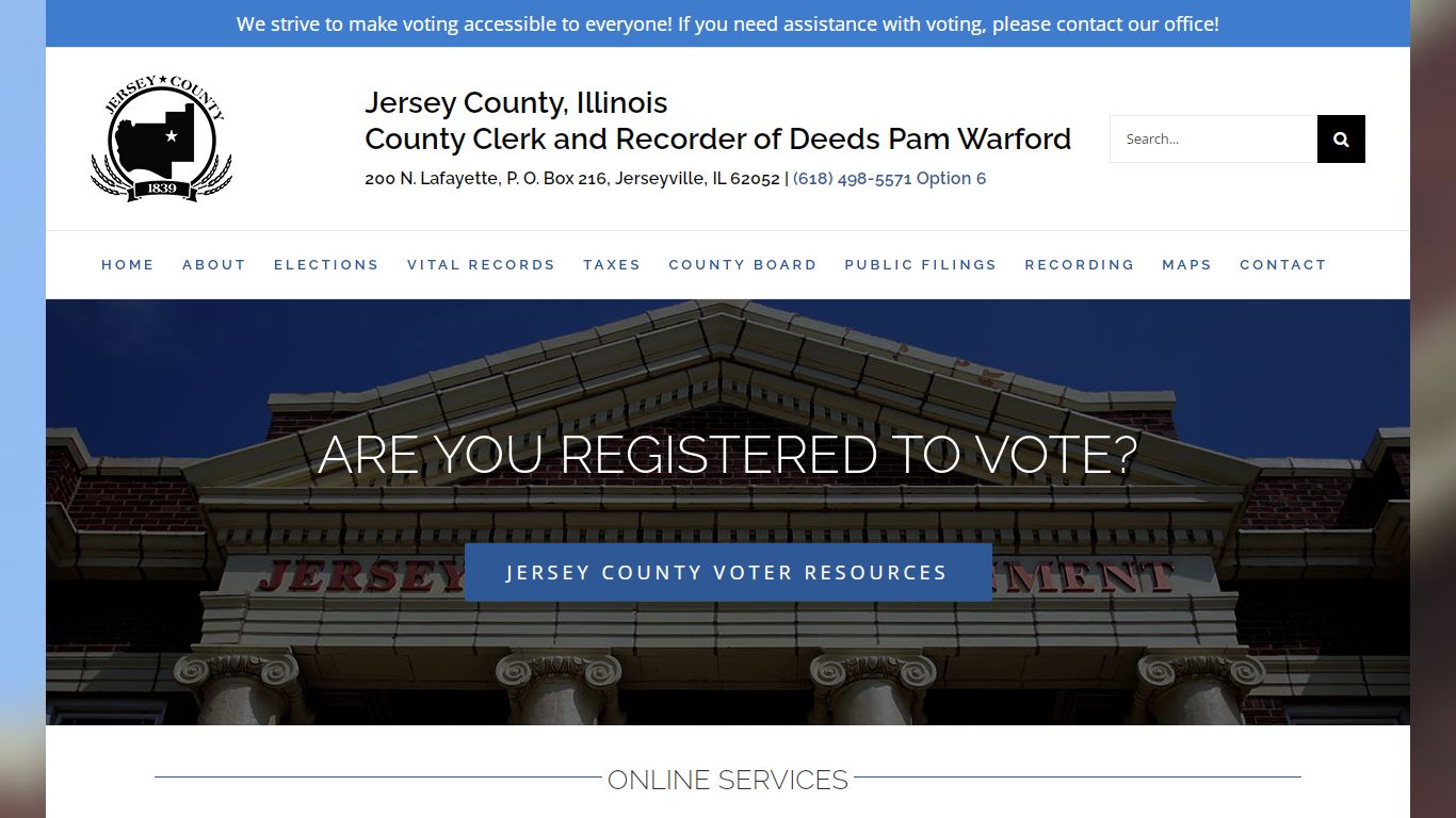 JERSEY COUNTY CLERK AND RECORDER OF DEEDS | 618 498 5571 Opt 6